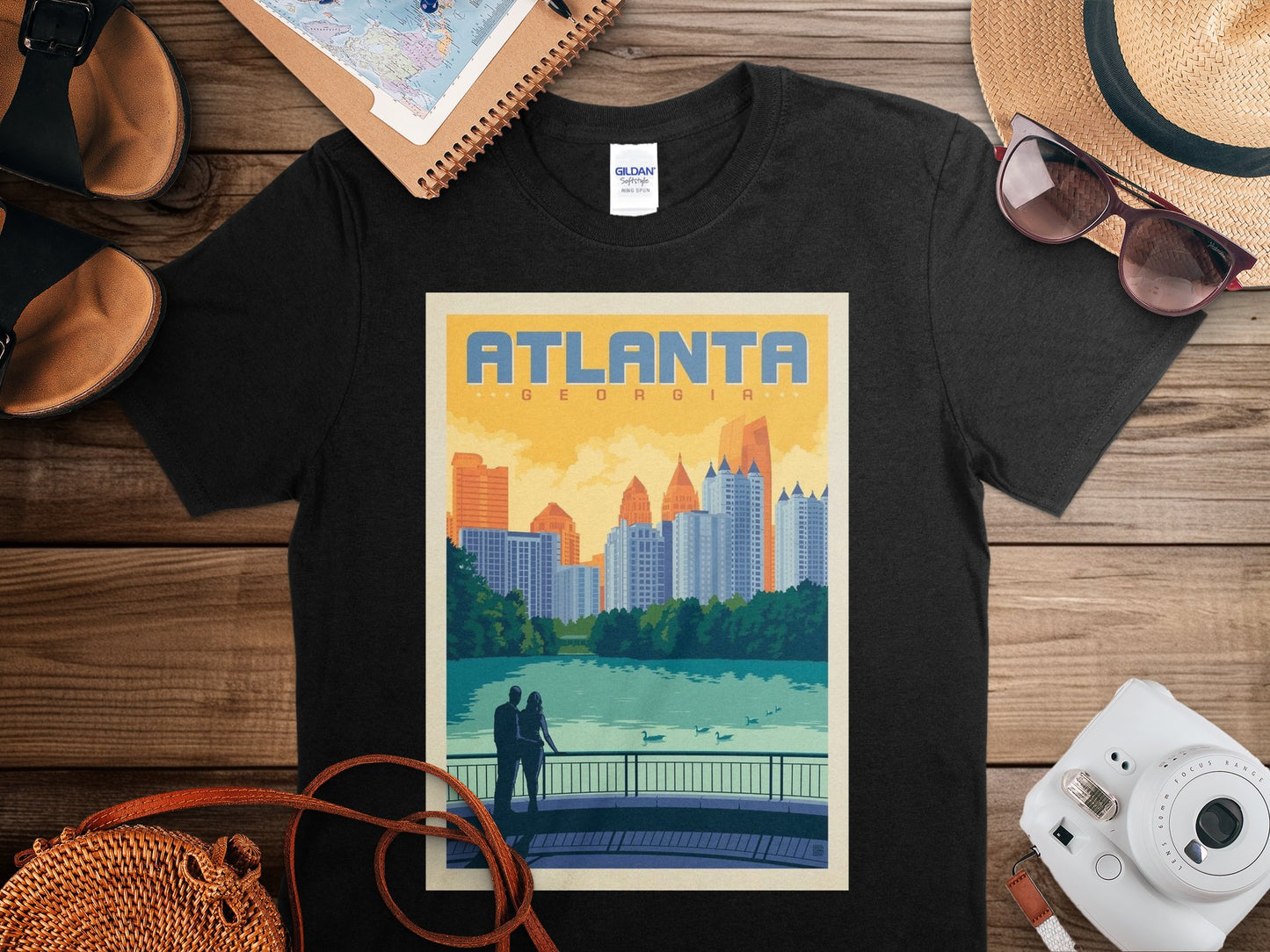 Vintage Atlanta T-Shirt, Atlanta Travel Shirt