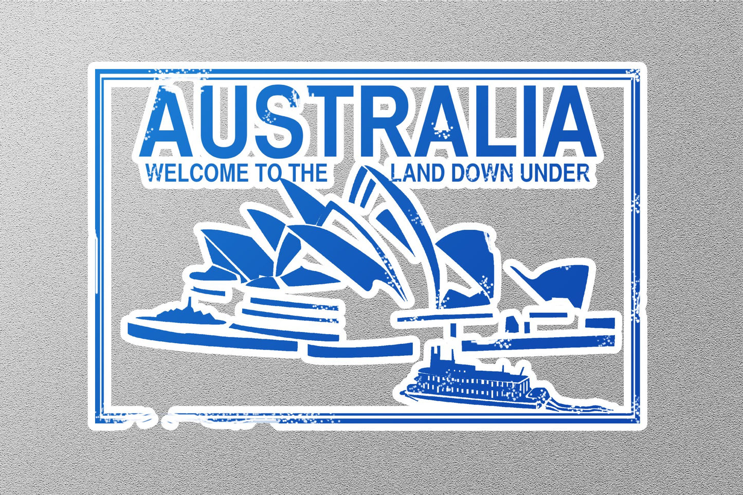 Wholesale Australia Blue Travel Stamp Sticker
