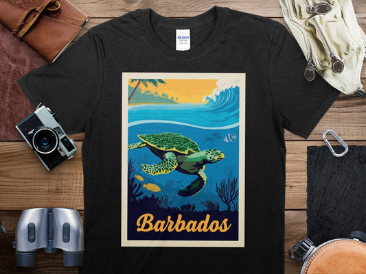 Vintage Barbados T-Shirt Sticker, Barbados Travel Shirt