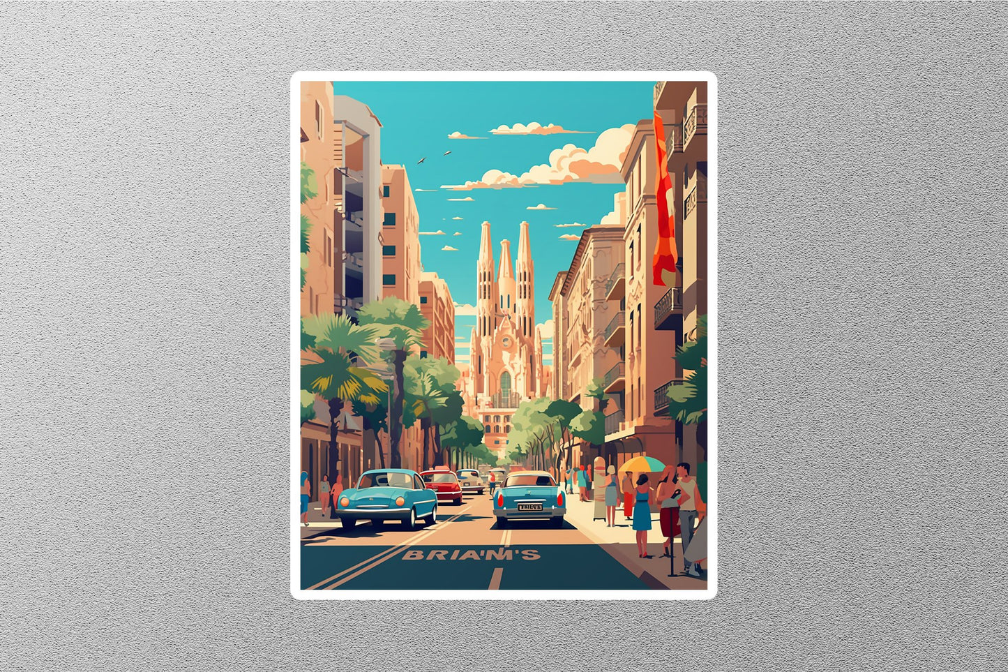 Wholesale Vintage Barcelona Travel Sticker