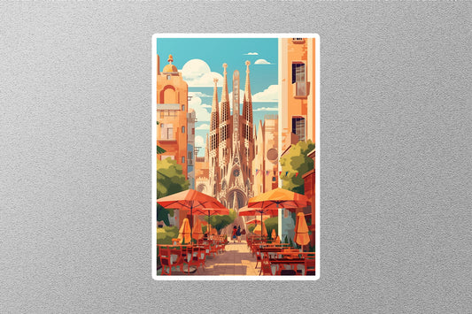 Wholesale Vintage Barcelona 2 Travel Sticker