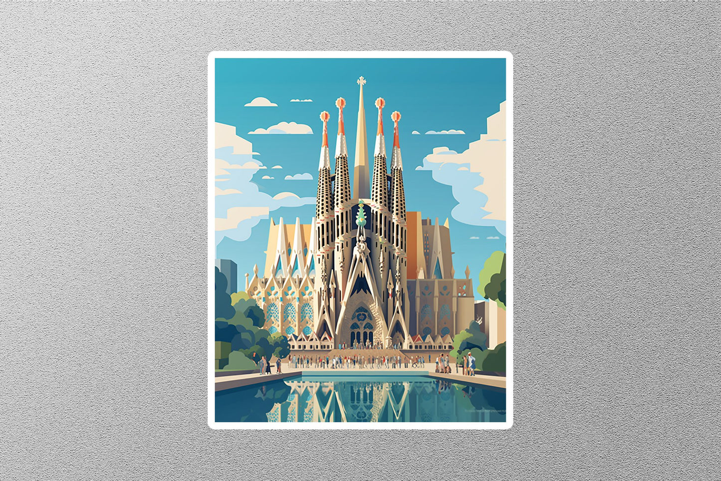 Wholesale Vintage Barcelona 3 Travel Sticker