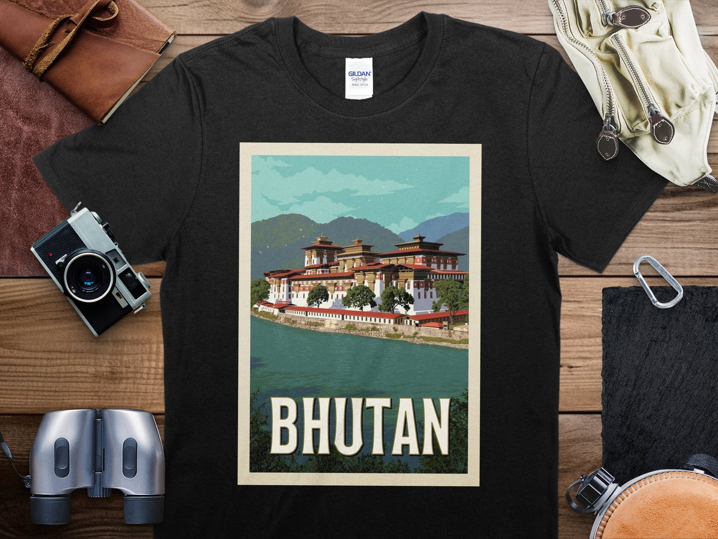 Vintage Bhutan T-Shirt , Bhutan Travel Shirt