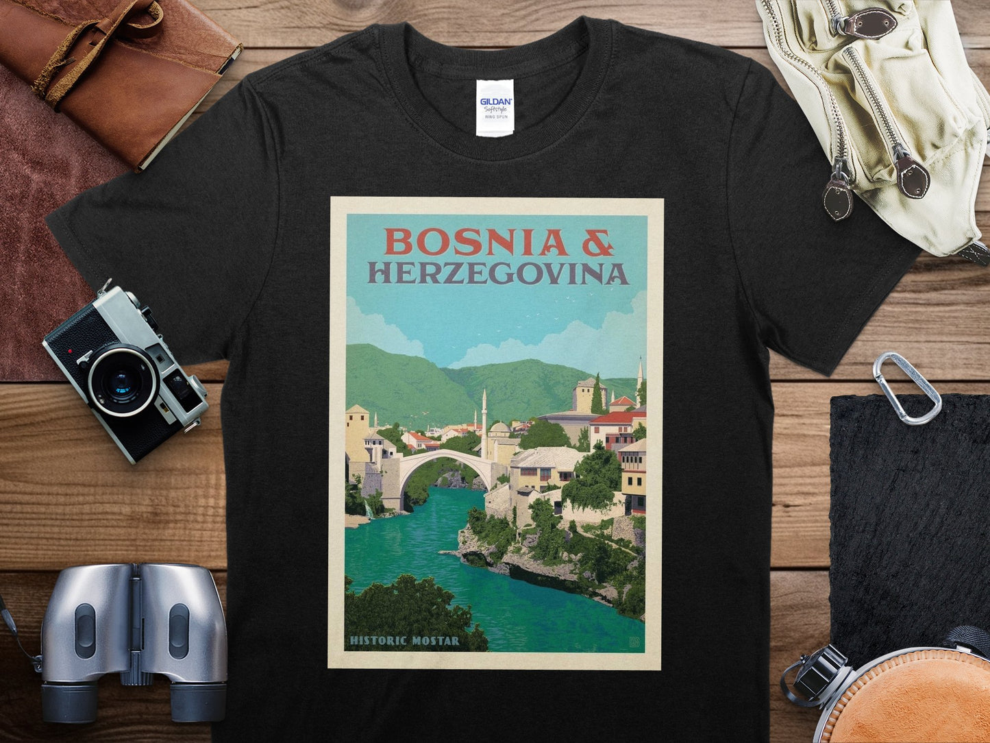 Vintage Bosnia T-Shirt , Bosnia Travel Shirt