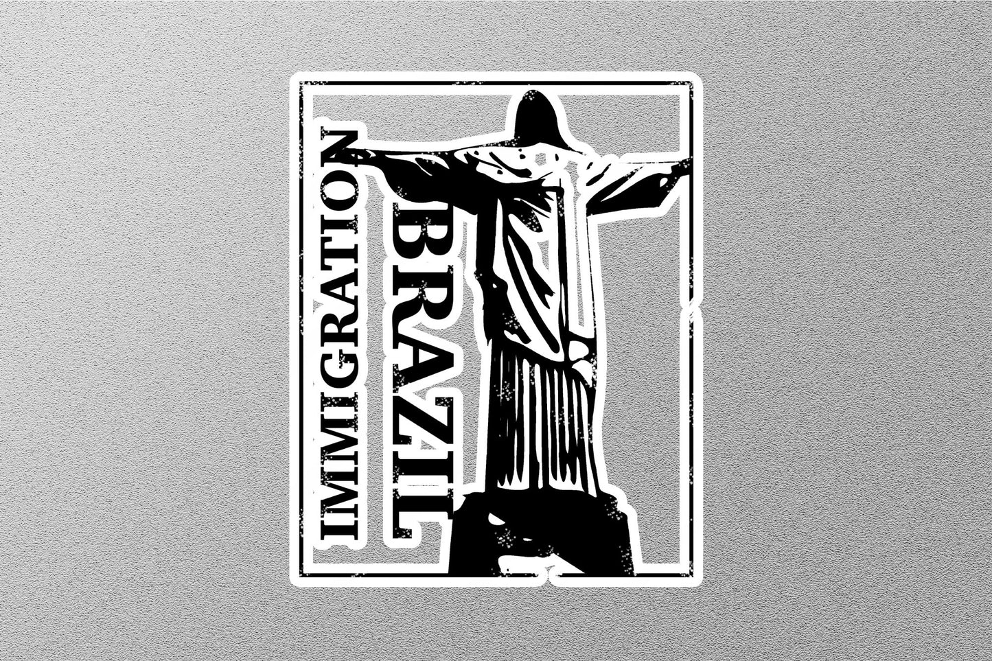 Wholesale Brazil Black Travel Stamp Sticker