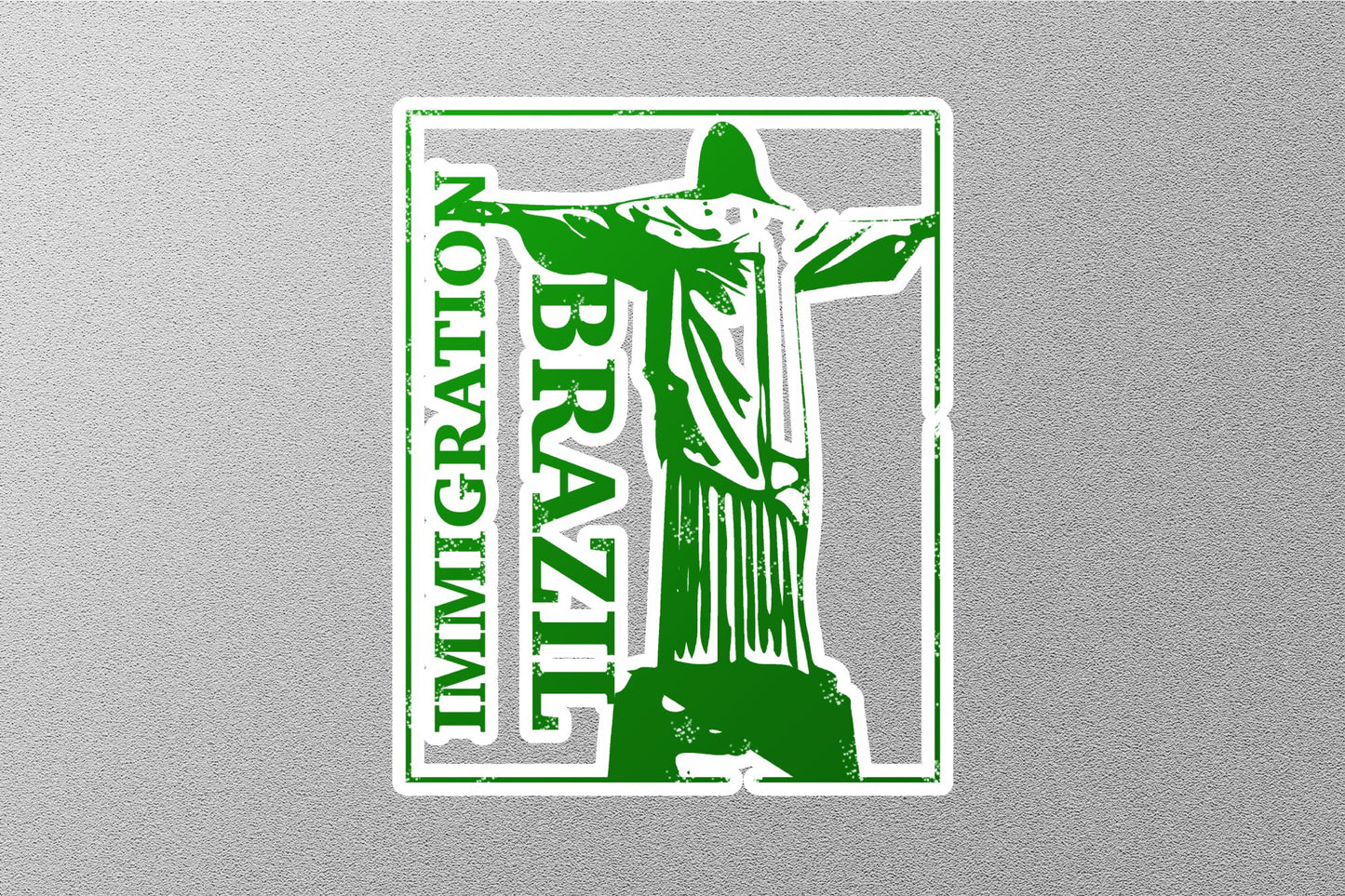 Wholesale Brazil Green Travel Stamp Sticker