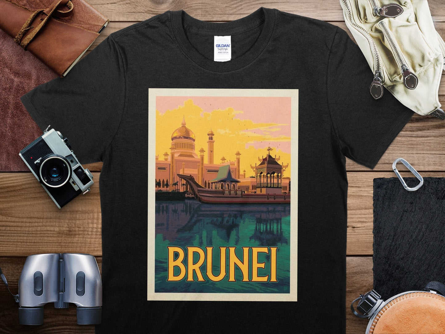 Vintage Brunei T-Shirt , Brunei Travel Shirt