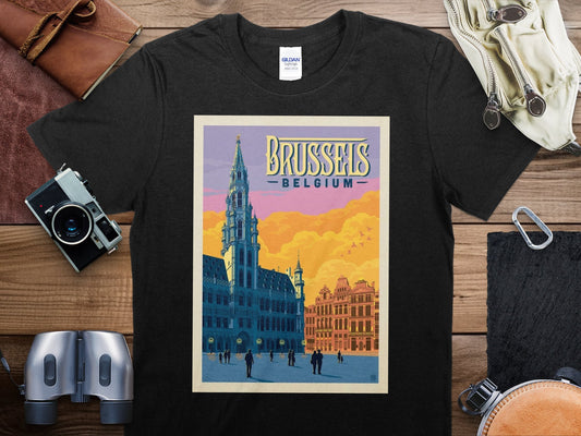 Vintage Brussels T-Shirt , Brussels Travel Shirt