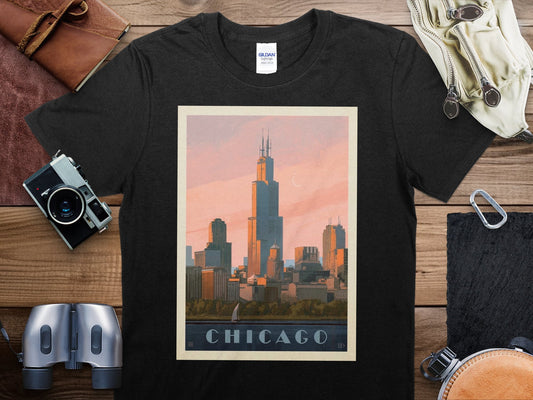 Vintage Chicago T-Shirt, Chicago Travel Shirt