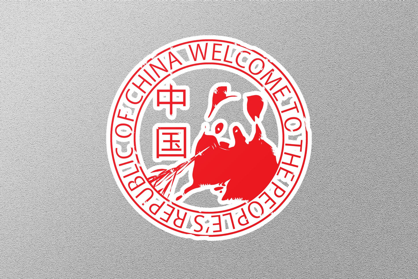 Wholesale China Red Travel Stamp Sticker