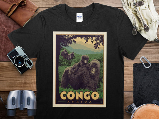 Vintage Congo Africa T-Shirt, Congo Africa Travel Shirt