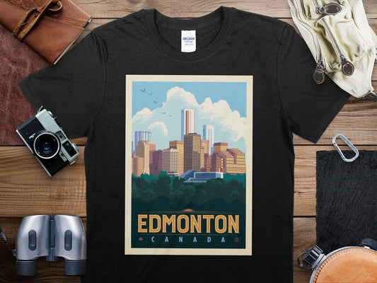 Vintage Edmonton T-Shirt, Edmonton Travel Shirt