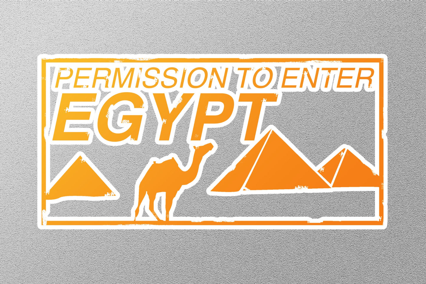 Wholesale Egypt Orange Travel Stamp Sticker