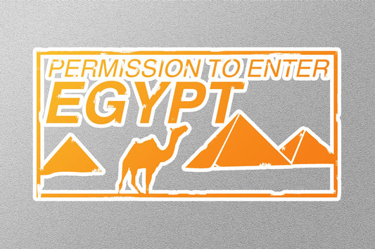 Wholesale Egypt Orange Travel Stamp Sticker