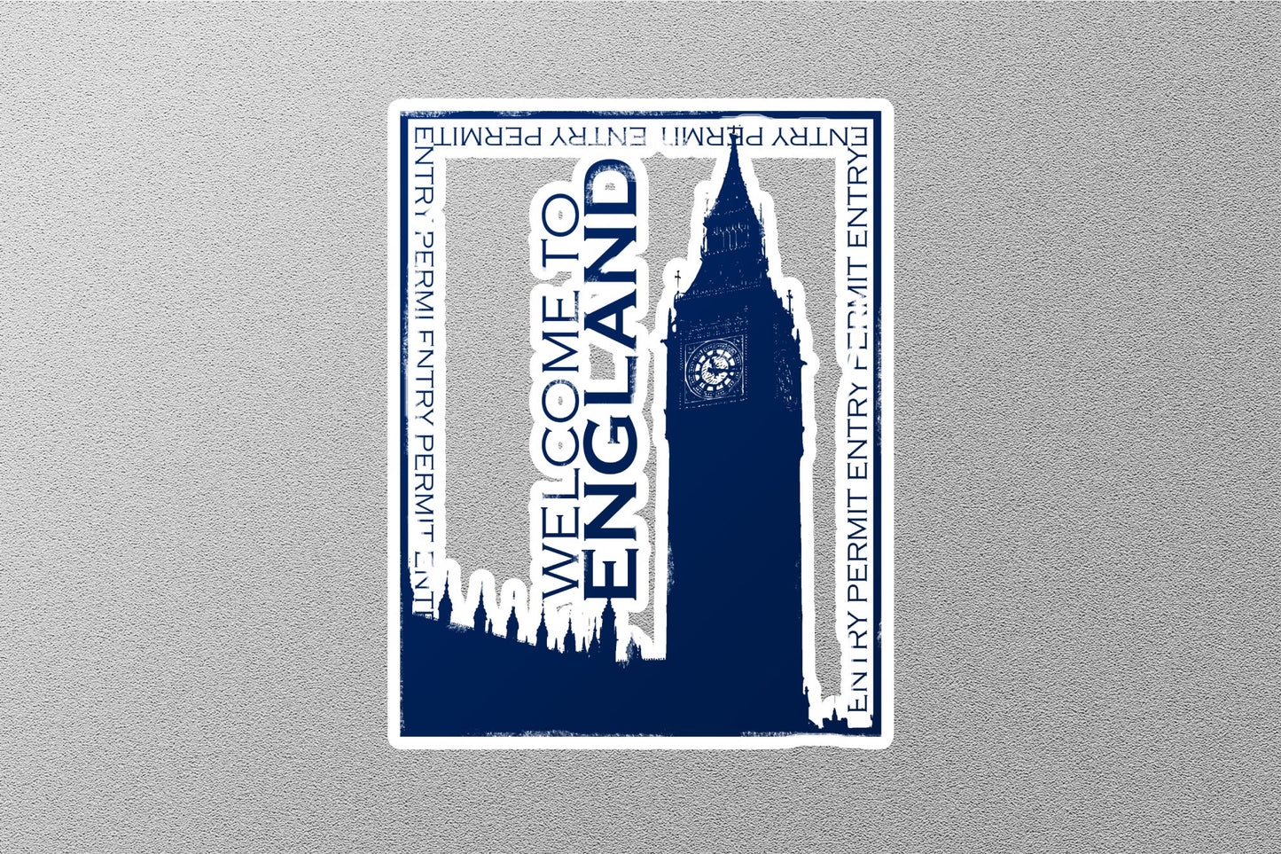 Wholesale England Blue Travel Stamp Sticker