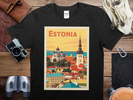 Vintage Estonia T-Shirt, Estonia Travel Shirt