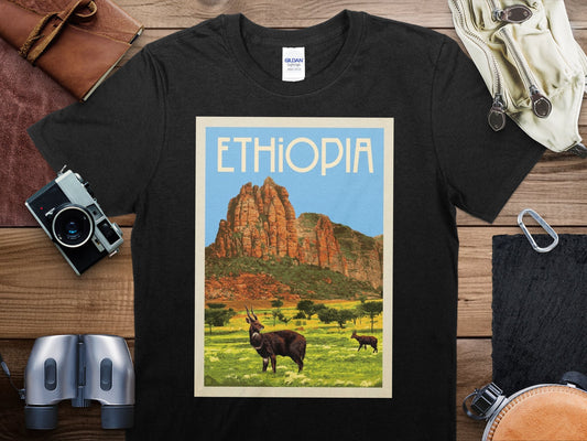 Vintage Ethiopia T-Shirt, Ethiopia Travel Shirt