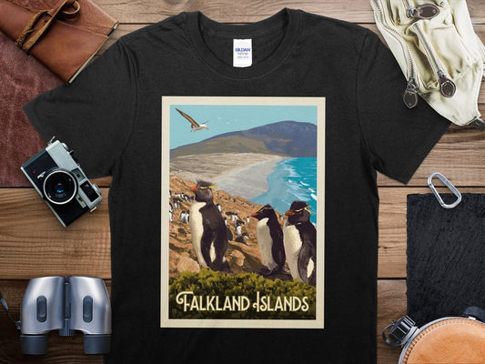 Vintage Falkland Island T-Shirt, Falkland Island Travel Shirt