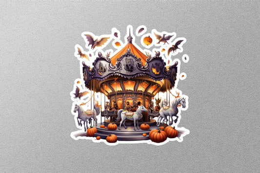 Carrousel House With Halloween Sticker