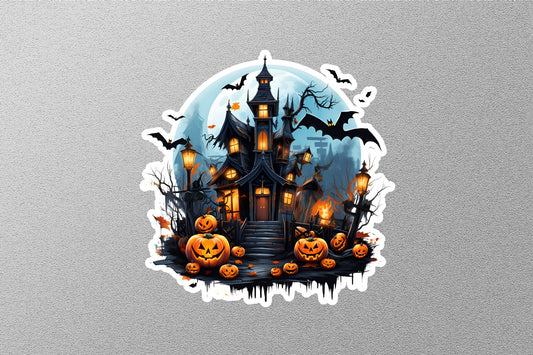 Haunted House Halloween Sticker