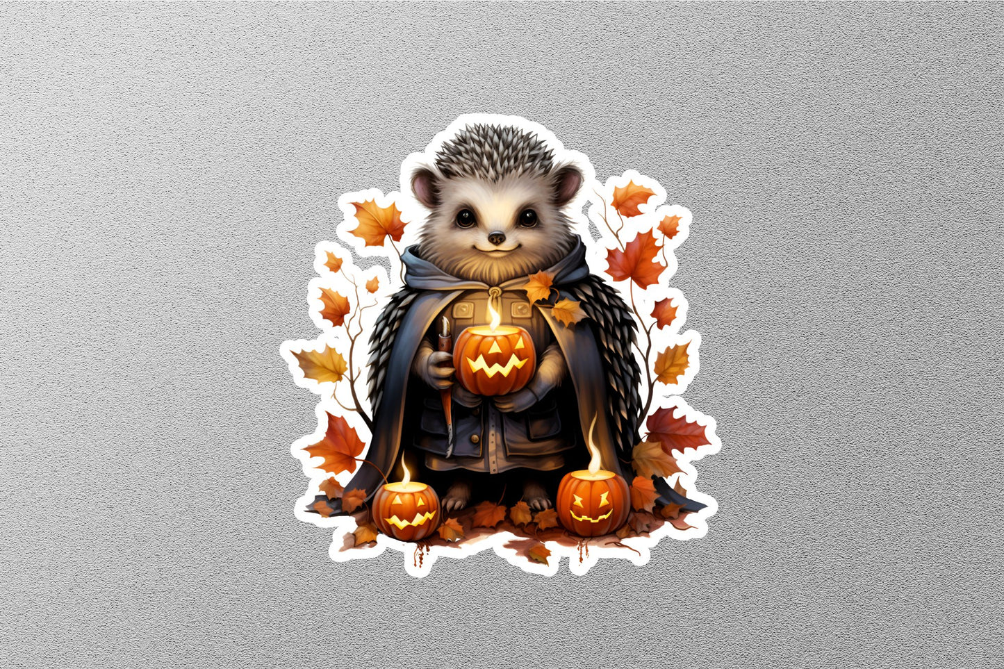 A hedgehog's journey Halloween Sticker