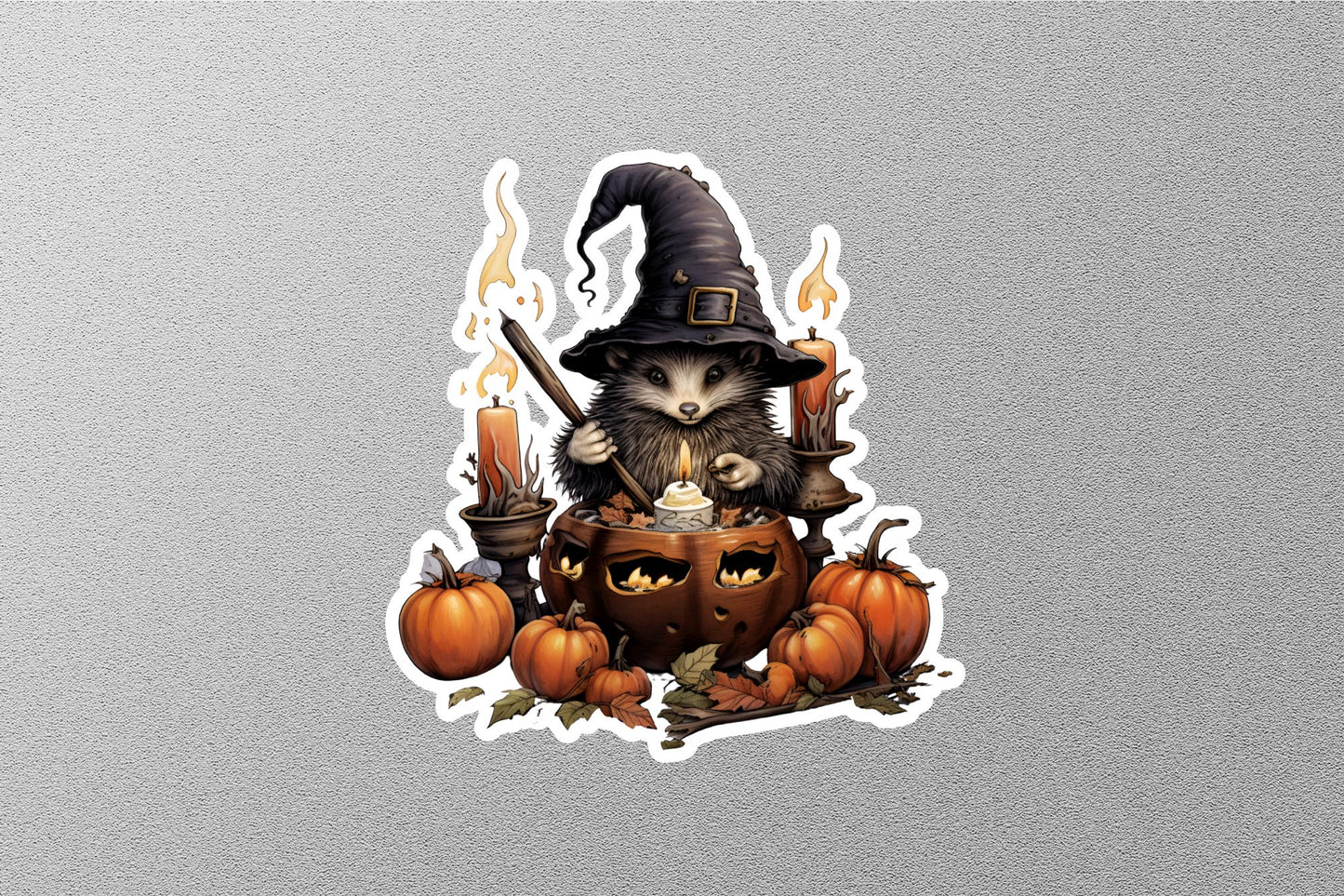 Devil Hedgehog With Head Cap Halloween Sticker