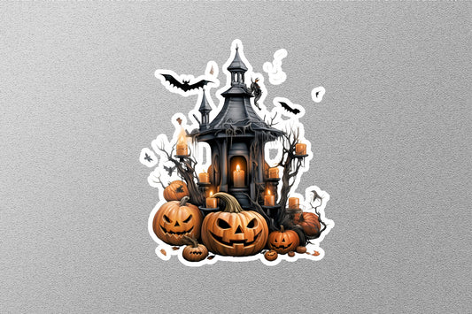 Pumpkins House for Halloween Sticker