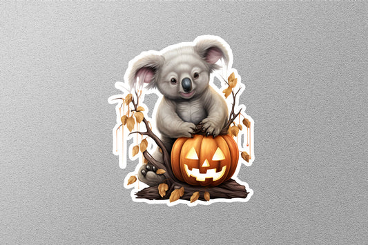 Koala With Pumpkins Halloween Sticker