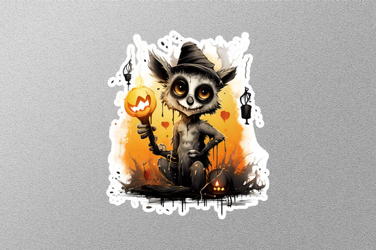 Cute Anthropomorphic Critter Animal  Halloween Sticker