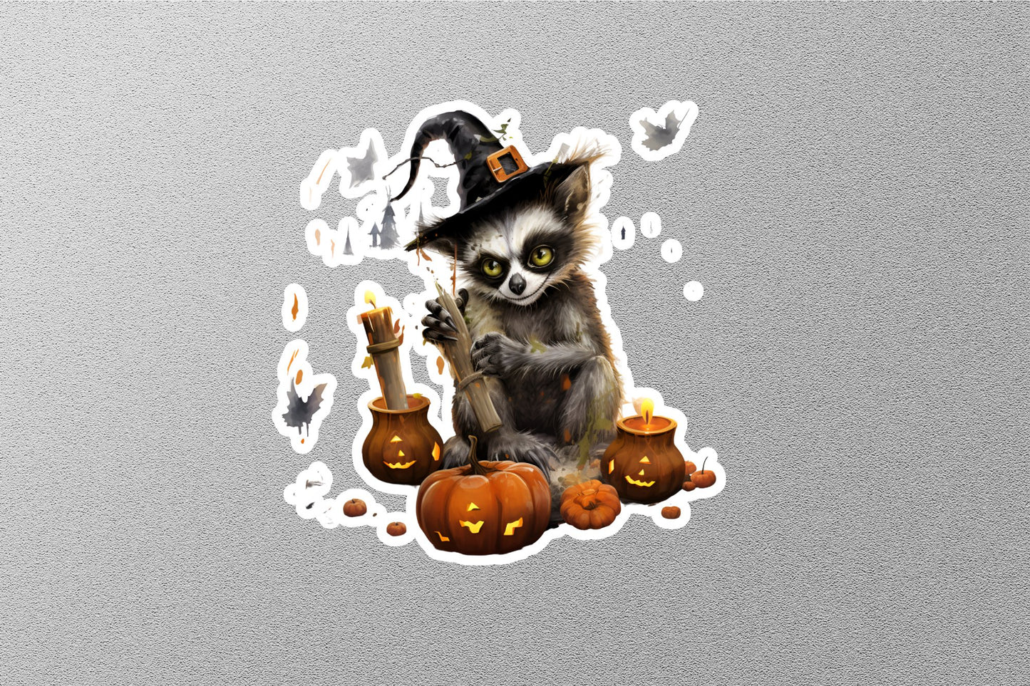 Lemur With Hat Halloween Sticker