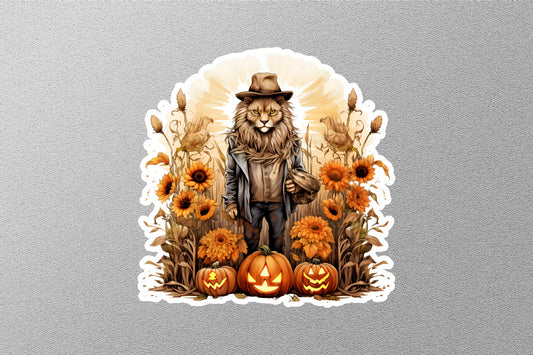 Lion With Hat Halloween Sticker