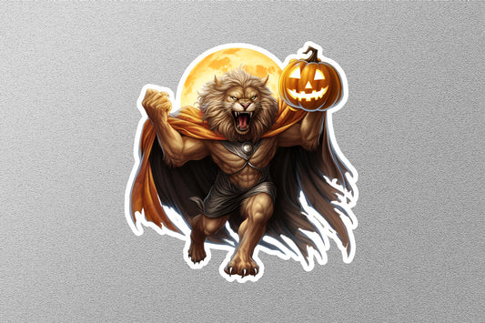 Angry Lion Halloween Sticker