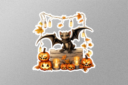 Witch Bat Halloween Sticker