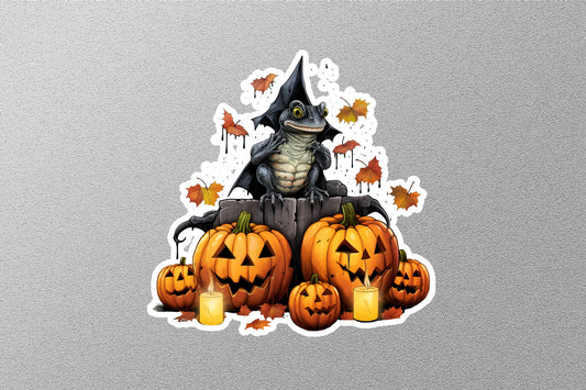 Wholesale Witch Bat With Halloween Pumpkins Sticker
