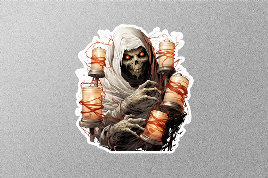 Skeleton With Lenten Halloween Sticker