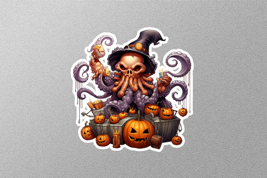 Pumpkin Skull Halloween Sticker