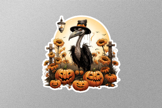 Plague Doctor With Pumpkins Halloween Sticker