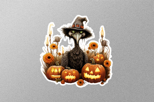 Plague Doctor With Smiley Pumpkins Halloween Sticker