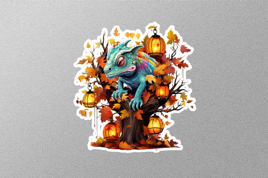 High Fantasy Lizard Halloween Sticker