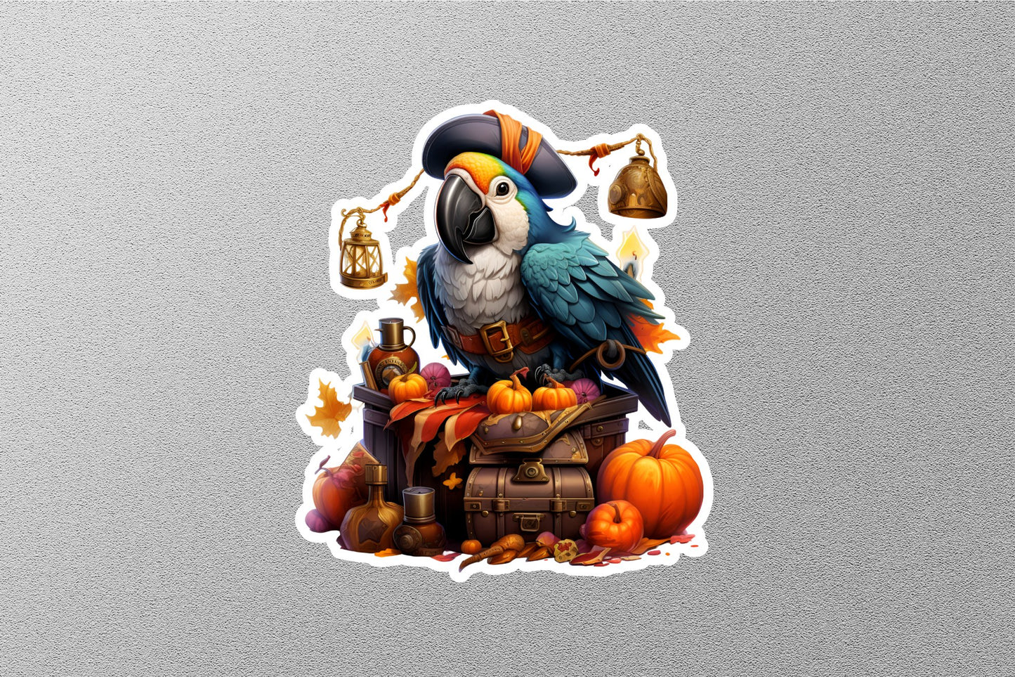 Pirate Parrot Halloween Sticker