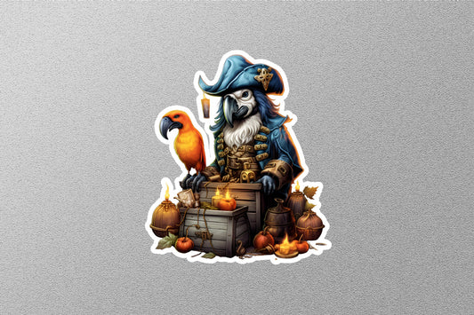 Pirate Parrot Halloween Sticker