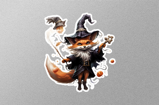 Fox With Hats Halloween Sticker