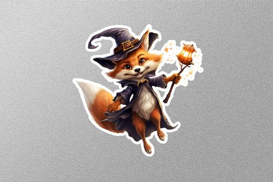 Cute Fox With Hat Halloween Sticker