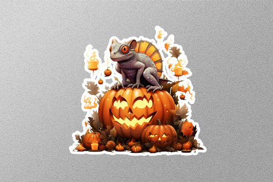 Leopard Pumpkin Halloween Sticker
