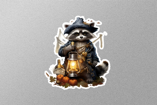 Cute Raccoon With Lenten Halloween Sticker