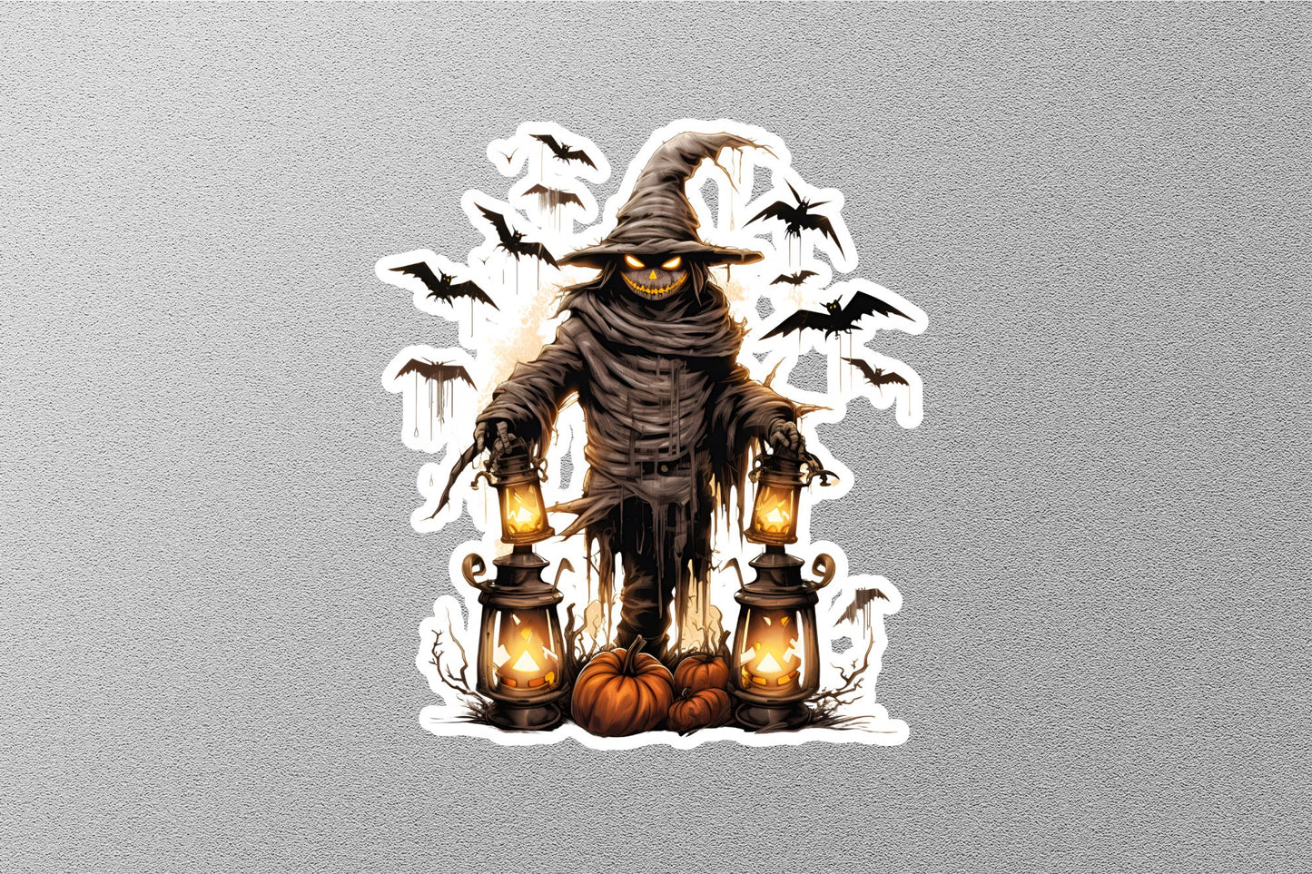 Wholesale Scarecrow With Pumpkins Halloween Sticker