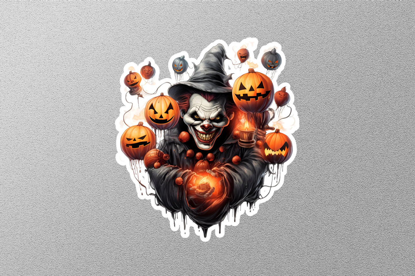 Wholesale Joker With Pumpkins Halloween Sticker