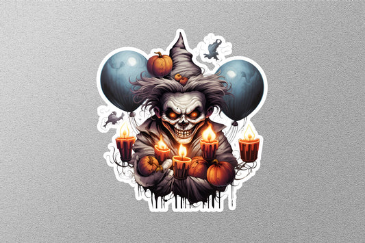 Wholesale Scary Joker With Balloons Halloween Sticker