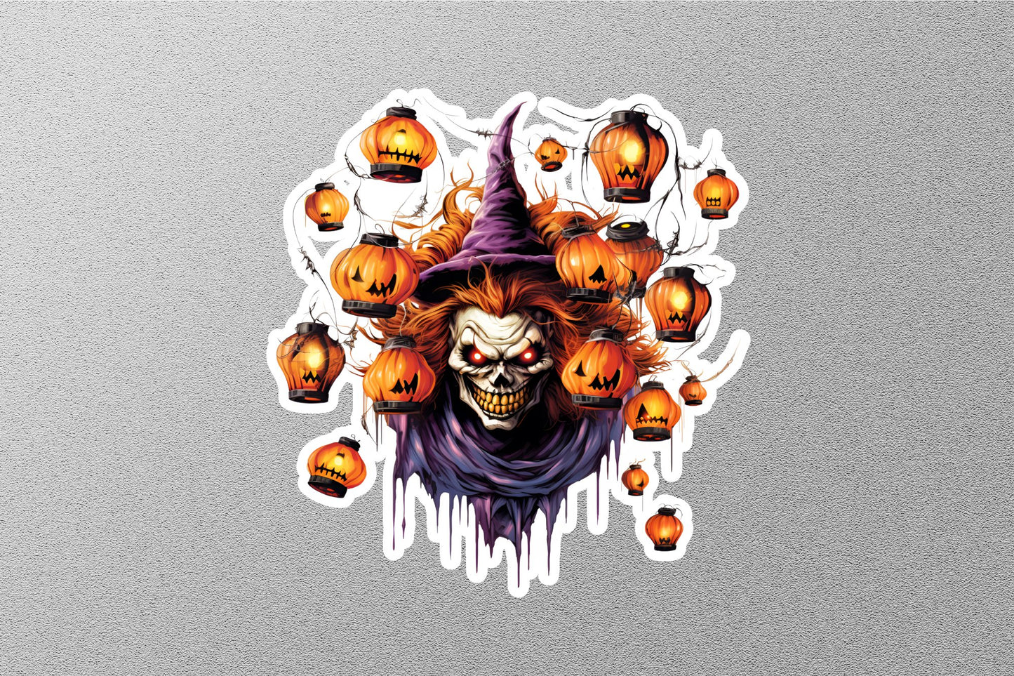 Wholesale Joker With Pumpkins Light Halloween Sticker