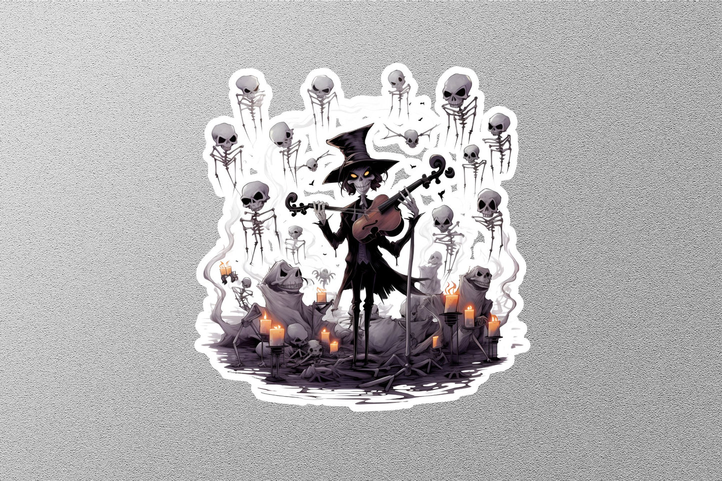 Skeletons One Piece Halloween Sticker